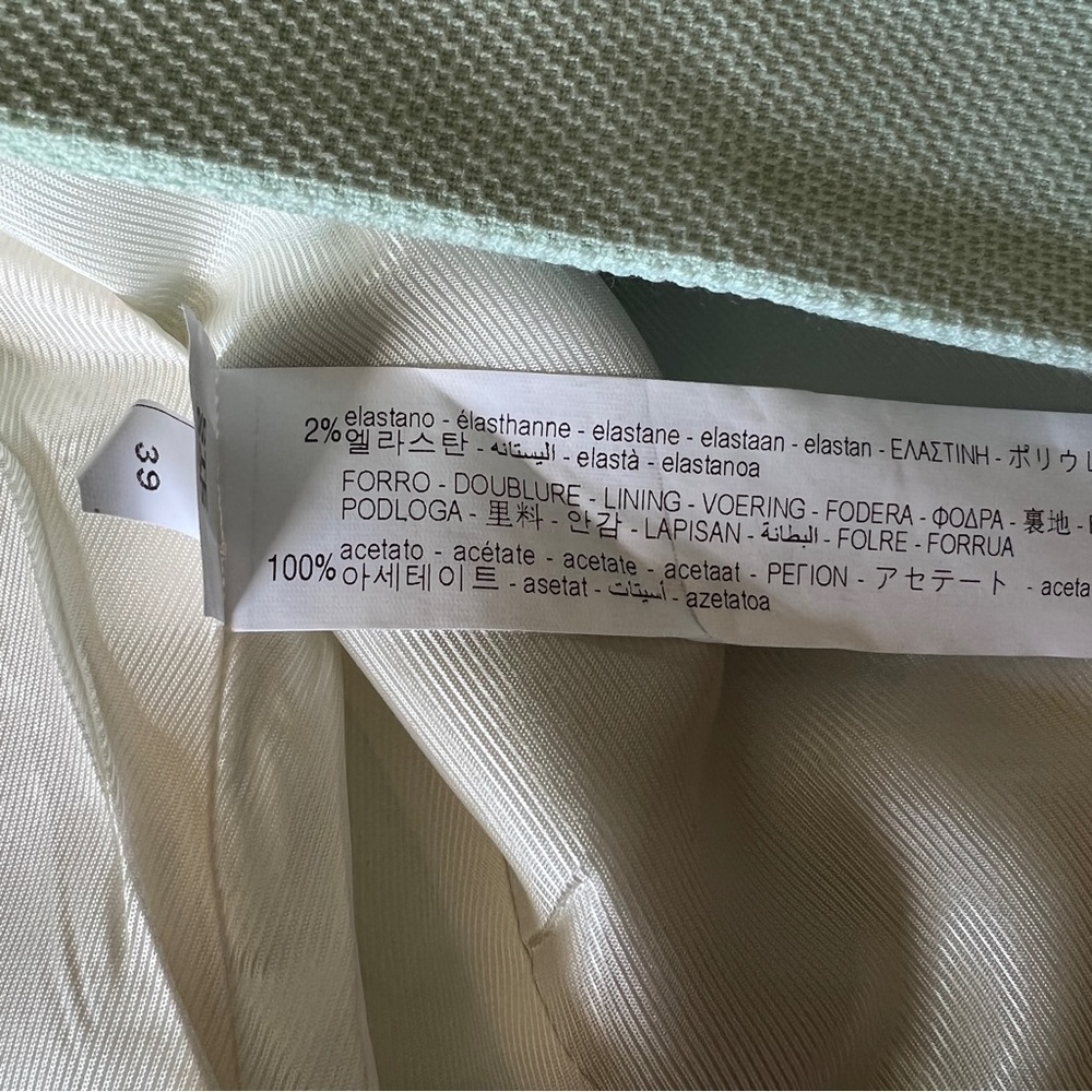 ZARA LONG DOUBLE-BREASTED BLAZER LIGHT GREEN | 2368/782 SIZE XS - Picture 12 of 16